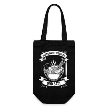 Les ramen vous rendent heureux et rassasié - Sac à bouteille - noir - Devant