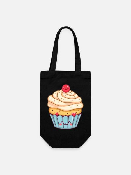 Kawaii Cupcake Kawaii sweets Kawaii Kuchen - Geschenkbeutel für Flaschen - Schwarz