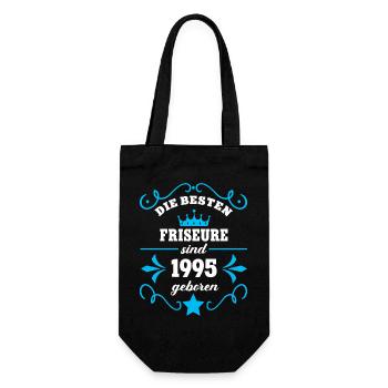 Friseur Geburtstag Geboren 1995 Kollegen Frisör - Geschenkbeutel für Flaschen - Schwarz - Vorne