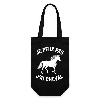 Je Peux Pas J'ai Cheval - Sac à bouteille - noir - Devant