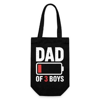 Papa de 3 garçons Pride - Sac à bouteille - noir - Devant