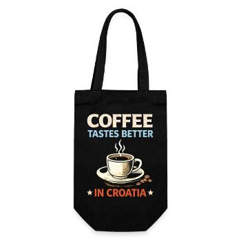 Le café a meilleur goût en Croatie - Sac à bouteille - noir - Devant