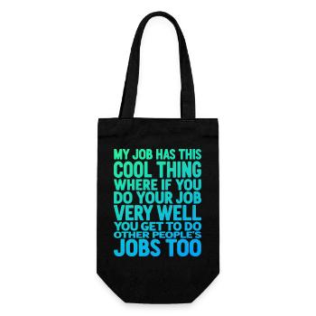 Best colleague – Fun design for the office - Gift Bag for Bottles - black - Front