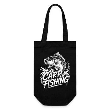 Carp fishing - Gift Bag for Bottles - black - Front