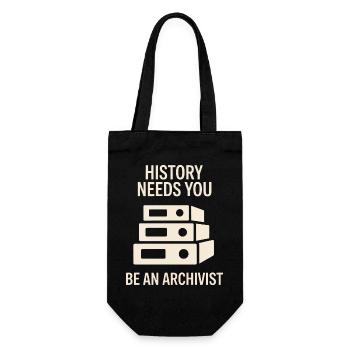 L’histoire a besoin de vous : soyez archiviste - Sac à bouteille - noir - Devant