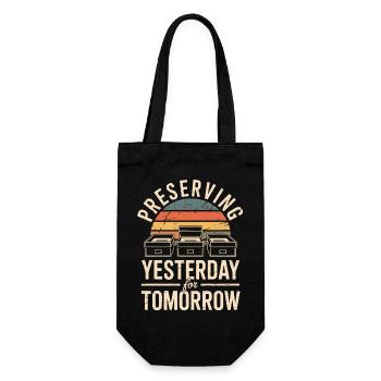 Gestern für morgen bewahren - Geschenkbeutel für Flaschen - Schwarz - Vorne