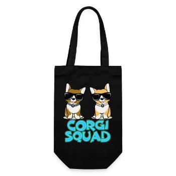 Corgi Squad – Cadeau pour les amoureux des chiens - Sac à bouteille - noir - Devant