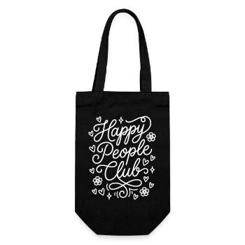 Happy People Club - Gift Bag for Bottles - black - Front