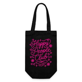 Happy People Club - Gift Bag for Bottles - black - Front