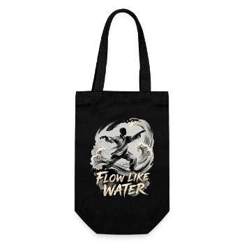 Coule comme de l’eau du tai chi - Sac à bouteille - noir - Devant