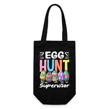 Frohe Ostern Süßer Osterhase Eiersuche Ostereier - Geschenkbeutel für Flaschen - Schwarz - Vorne
