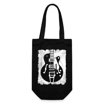 Graffiti-Gitarren-Silhouette - Geschenkbeutel für Flaschen - Schwarz - Vorne