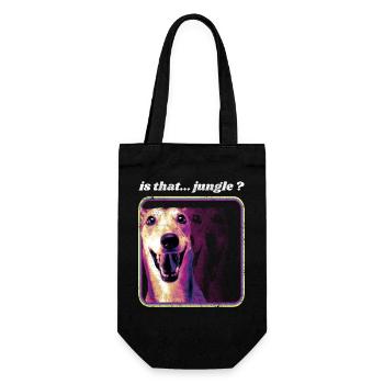 Ist das Jungle – Funny Dog Jungle Dnb - Geschenkbeutel für Flaschen - Schwarz - Vorne