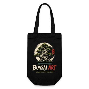 Japanische Bonsai-Baum Pflanze Bonsai-Art Bonsai - Geschenkbeutel für Flaschen - Schwarz - Vorne