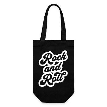 Logo-shirt du manuscrit Rock and Roll - Sac à bouteille - noir - Devant