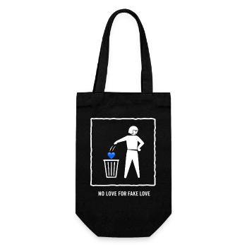 No Love For Fake Love - Gift Bag for Bottles - black - Front