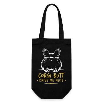 Corgi Butt Drive Me Nuts - Gift Bag for Bottles - black - Front