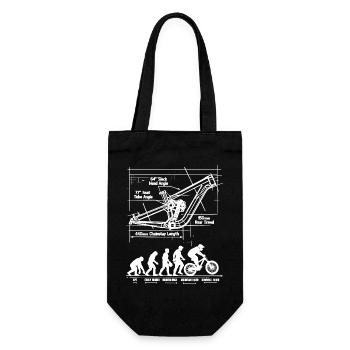 MTB Evolution Blueprint: Full Suspension Frame - Gift Bag for Bottles - black - Front