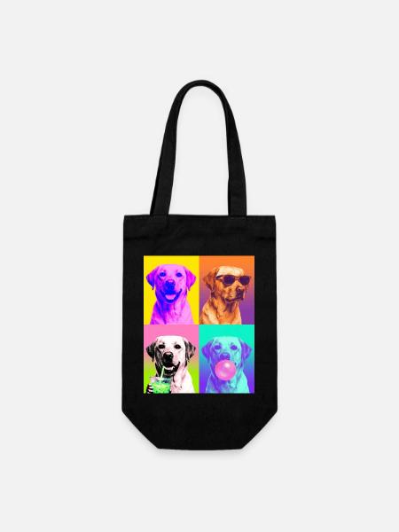 Hunde Labrador Hund - Geschenkbeutel für Flaschen - Schwarz