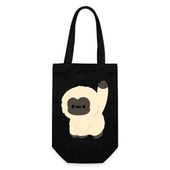 Kawaii Gibbon - Geschenkbeutel für Flaschen - Schwarz - Vorne
