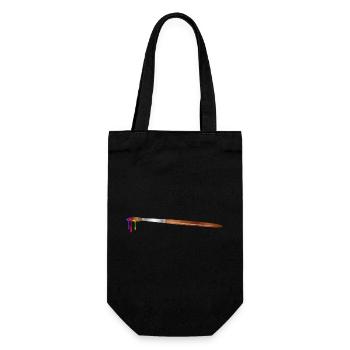 Pinceau d'artiste aux couleurs arc-en-ciel - Sac à bouteille - noir - Devant