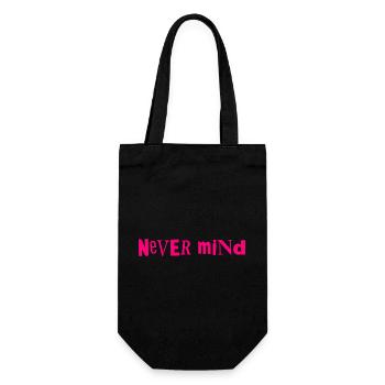 Never mind - Gift Bag for Bottles - black - Front