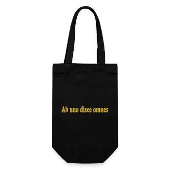 ab uno disce omnes Latin quote Latein - Gift Bag for Bottles - black - Front
