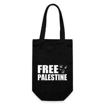 Free palestine - Sac à bouteille - noir - Devant