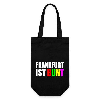 Frankfurt ist bunt - Geschenkbeutel für Flaschen - Schwarz - Vorne