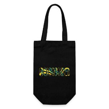 Sommer - Sonne - Urlaub - gute Laune - Geschenkbeutel für Flaschen - Schwarz - Vorne