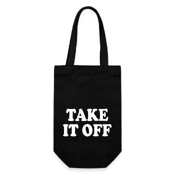 Take it off - Geschenkbeutel für Flaschen - Schwarz - Vorne