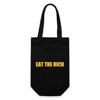 Eat the rich - Geschenkbeutel für Flaschen - Schwarz - Vorne