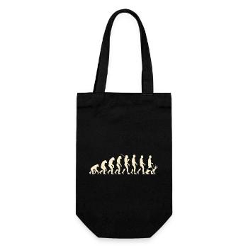 Evolution Deutscher Schäferhund Liebhaber Schäferhunde GSD - Geschenkbeutel für Flaschen - Schwarz - Vorne