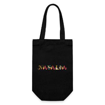 NATALIA nom orné de fleurs - Sac à bouteille - noir - Devant