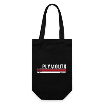 Plymouth, Angleterre, Vintage Design - Sac à bouteille - noir - Devant