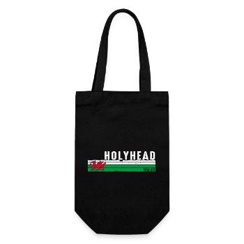 Holyhead Wales Retro Design for Culture - Gift Bag for Bottles - black - Front