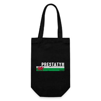Prestatyn: Embrace Welsh Beauty and Charm - Gift Bag for Bottles - black - Front