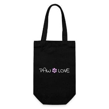 Paw Love Lover T-Shirt for Dogs Mom / Dad - Gift Bag for Bottles - black - Front