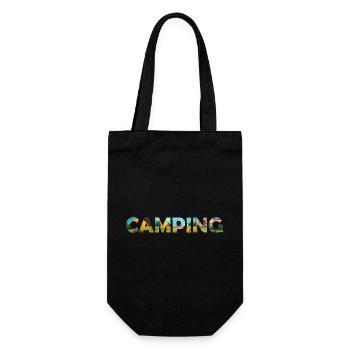 Camping Hoodie – Outdoor Lover Hoodie – Vanlife - Geschenkbeutel für Flaschen - Schwarz - Vorne