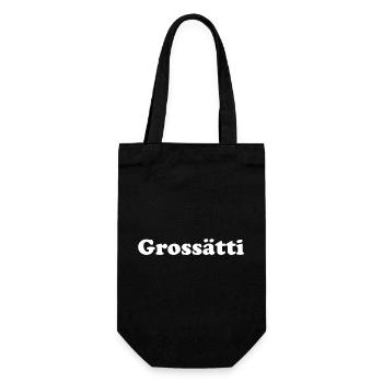Grossätti - Geschenkbeutel für Flaschen - Schwarz - Vorne