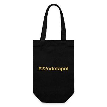Earth Day - Geschenkbeutel für Flaschen - Schwarz - Vorne