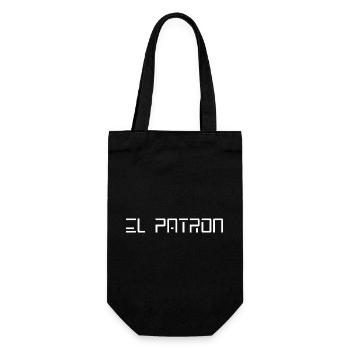 El Patron Typography – Cool Leader Motif - Gift Bag for Bottles - black - Front