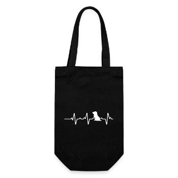Beagle herzschlag - Geschenkbeutel für Flaschen - Schwarz - Vorne