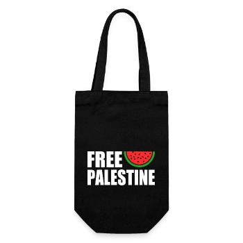 Free palestine - Geschenkbeutel für Flaschen - Schwarz - Vorne