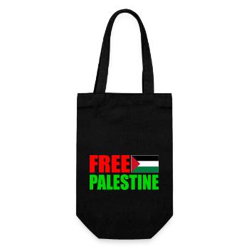 Free palestine - Gift Bag for Bottles - black - Front
