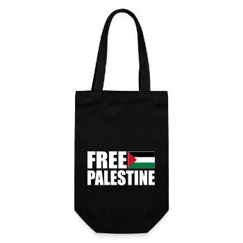 Free palestine - Geschenkbeutel für Flaschen - Schwarz - Vorne