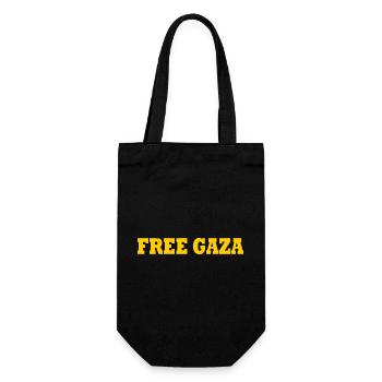 Free palestine - Geschenkbeutel für Flaschen - Schwarz - Vorne