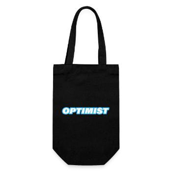 OPTIMIST - Gift Bag for Bottles - black - Front