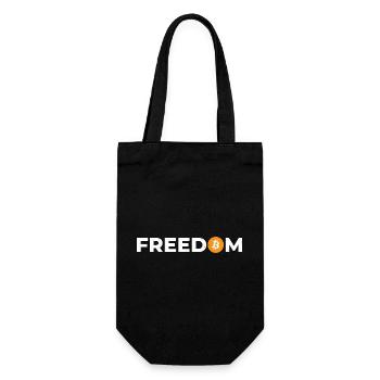 Bitcoin Freedom Crypto Blockchain Hodl Investor - Gift Bag for Bottles - black - Front