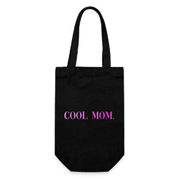 Cool Mom Sprüche Geschenk - Geschenkbeutel für Flaschen - Schwarz - Vorne